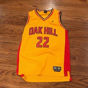 Carmelo Anthony Oak Hill High School Yellow and Red Basketball Jersey Jordan